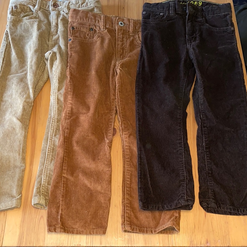 Assorted boys corduroy pants size 4 and 6